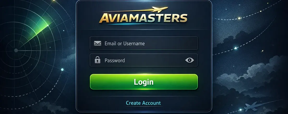 A login screen for the game 